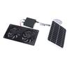Solar Exhaust Fan IPX7 Waterproof Safe 20W Solar Panel Ventilation Fan with Energy Storage Box for Chicken Coop Pet