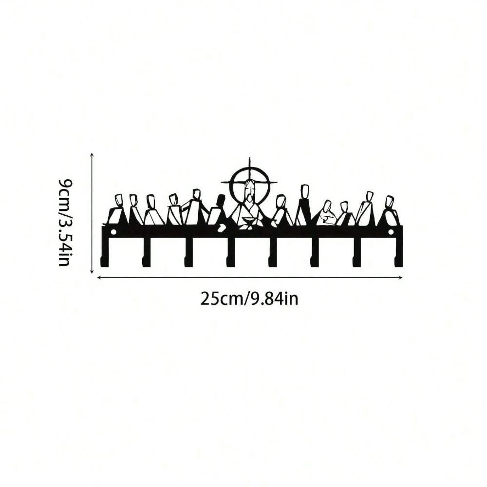 Metal Wall Key Hook The Last Supper Easy Install Home Decor Gift TY10131-01