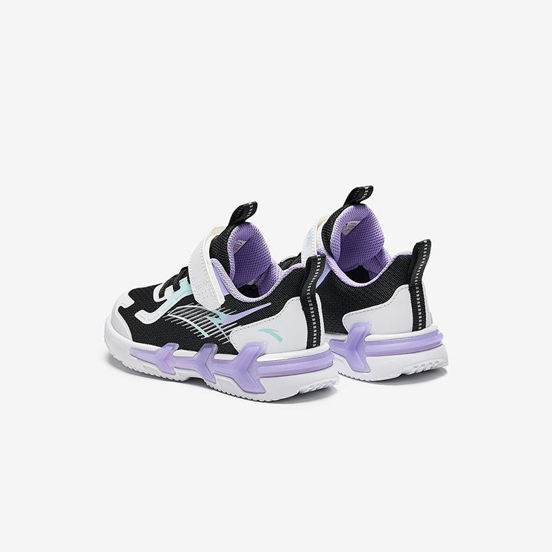 Anta Kids Bow Speed Synthetic Leather Mesh Comfortable Versatile Lightweight Shock Absorbing Low Top Running Shoes Kids Running Shoes A22449969-1