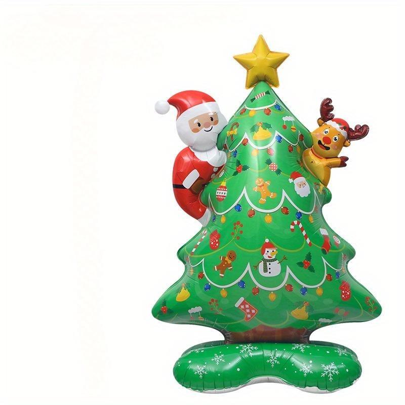 

Рождественская вечеринка Декорации для вечеринок Реквизит для фотосъемки Игрушки Большой воздушный шар Санта-Клаус Олень Рождественская елка Форма Мультфильм Креативный алюминиевый пленочный воздушный шар