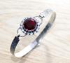 Garnet 925 Silver Plated Bangle 7" Boho Jewelry Most Beautiful v5L34