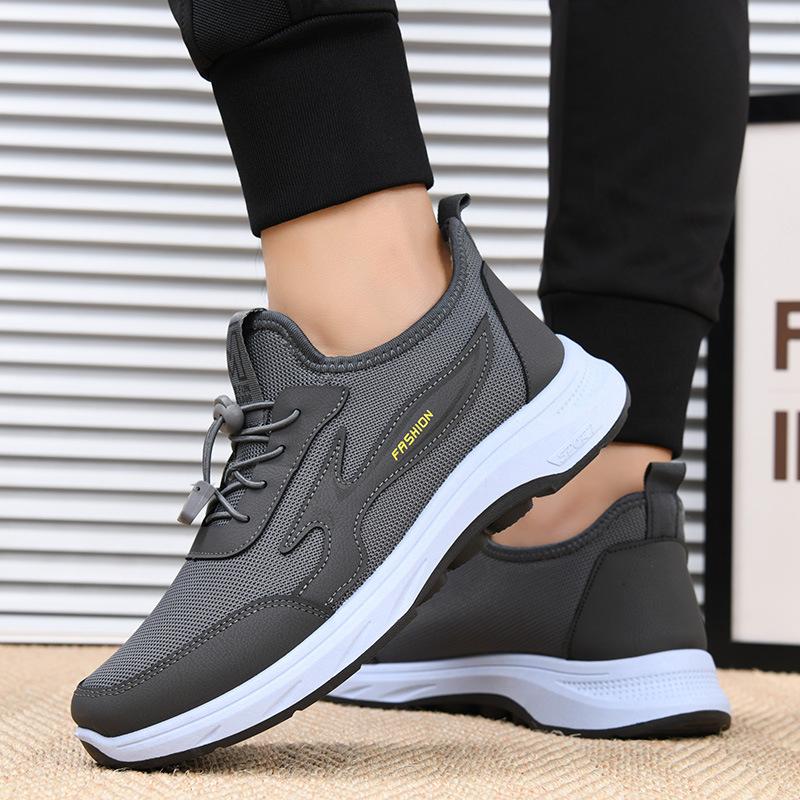 Herrenschuhe Winter neu weichsohlige bequeme Laufschuhe Ein-Pedal Mittelalterliche und ältere Vaterschuhe Herrenmode lässige Baumwollschuhe