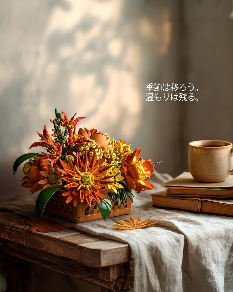 Nifeliz Floral Basket Blocks, Buildable Flower Basket Decoration, Flower Basket Model for OfficeHome Decor  Birthday Gift (1,284 Pieces, NF10325)