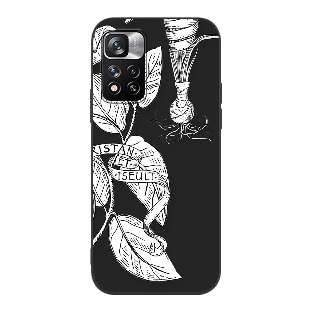 

Чехол Sketch Flowers для Xiaomi Redmi Note 9S 9 8 10 11 Pro 9C 9A 7 8T 7A 8A 10S 11T 11E 9T черный мягкий силиконовый чехол для телефона Redmi Note 11