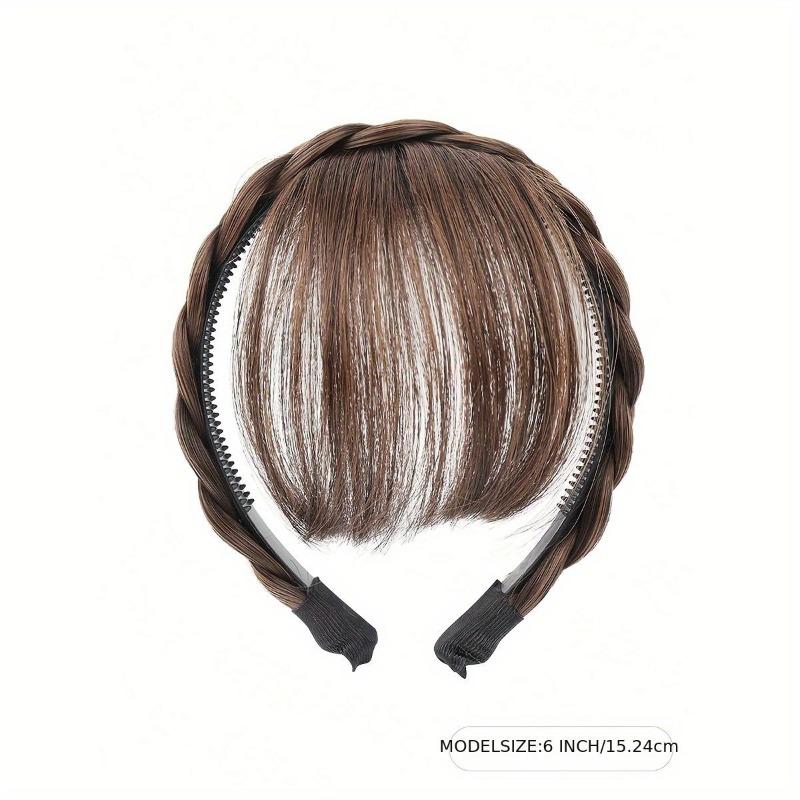 Synthetic Bangs Headband 1Piece Front Hair Bangs Fringe Hair Extensions Synthetic Hair Headband For Women KTB