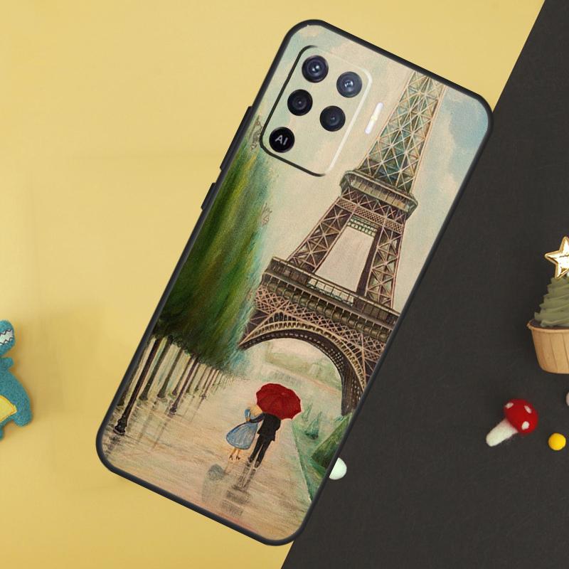 France Paris Eiffel Tower Case For Oppo A60 A80 A40 A15 A16 A17 A57 A94 A74 A54 A76 A96 A18 A38 A58 A78 A98 A5 A6 Pro