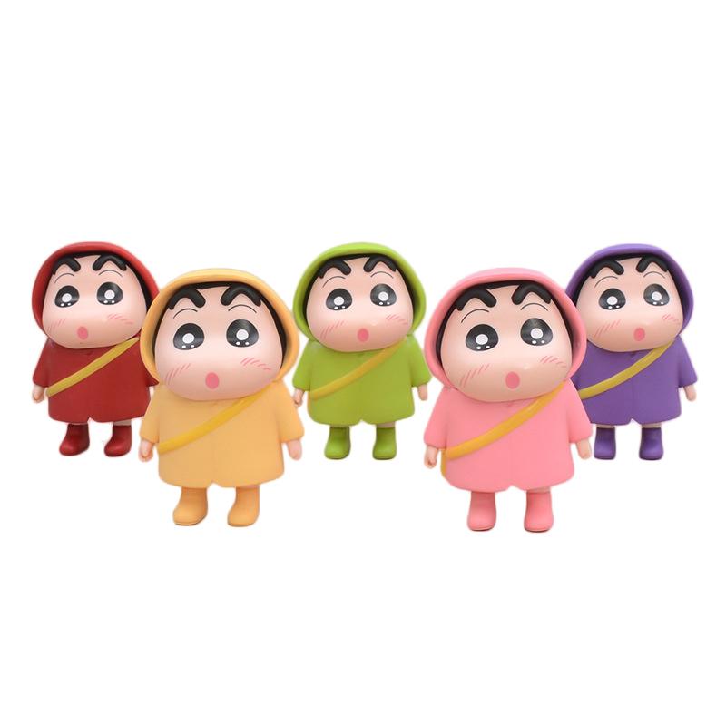 1 pieza 10 cm Kawaii Crayon Shin Chan Figura de Anime Impermeable Pvc Lindo Modelo de Colección Figura de Acción Juguetes Niños Niños Cumpleaños