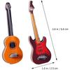 Abaodam 6 PCS Wooden Miniature Guitar Mini Musical Instrument for Dollhouse Furniture Model Home Decoration 2.59inch