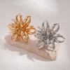 Exaggerated personality metal feeling flower opening ring cold wind jewelry