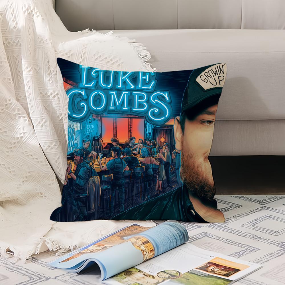 American singer L-Luke C-Combs Pillow Case Office Cushions Suitable For Sofa Car Bedroom Decorative Cushion Cover