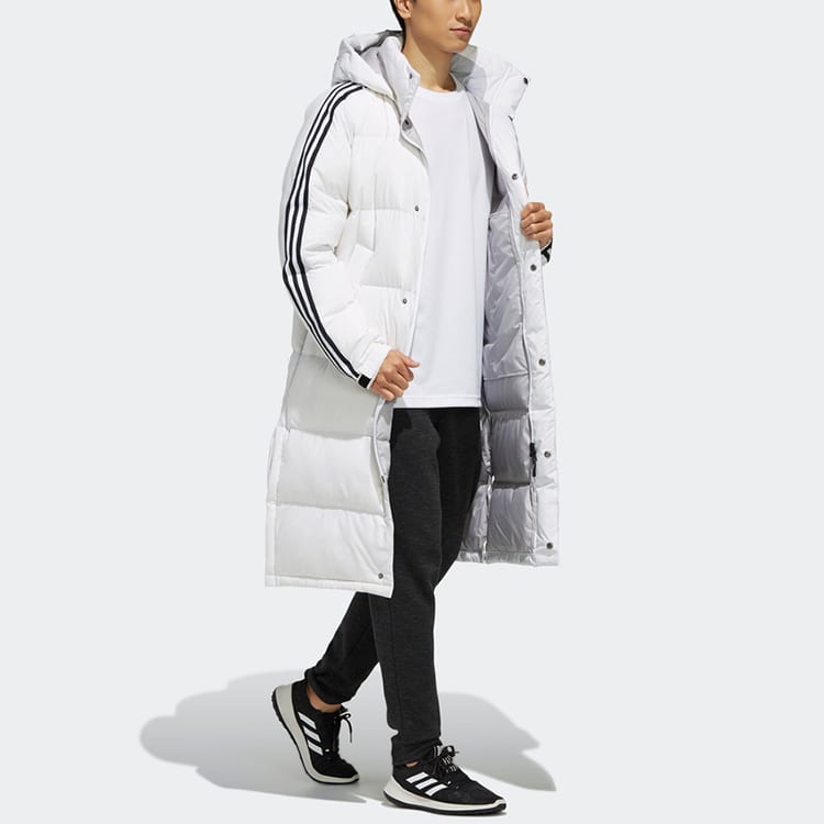 adidas Down Jackets Men's White Hooded Moderate Other EH3991