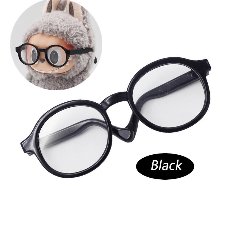 

Oval Sunglasses For 10Cm Cotton Dolls And Labubu Accessories Labubu Dress Up Diy Glasses Accessories For 15-17Cm Labubu Set only glasses