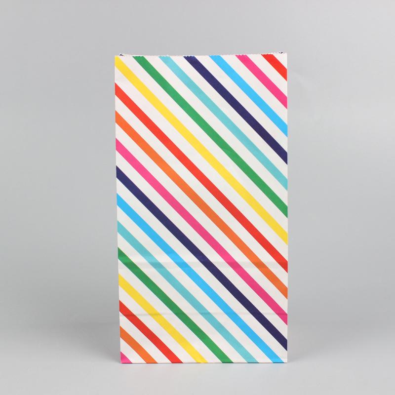 

Colorful Striped and Polka Dot Party Candy Paper Bag 2# Bag 18*9*6cm