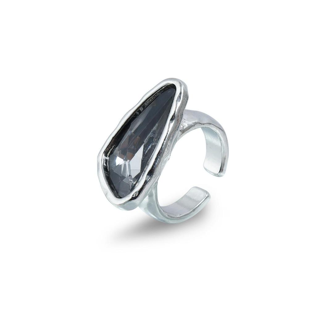 Geometric Black Diamond Adjustable Ring - Sweet & Cool Jewelry for Women
