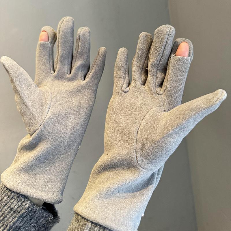 Season Warm and Cold Gloves Women's Retro Floral Fashion Gloves Driving Gloves