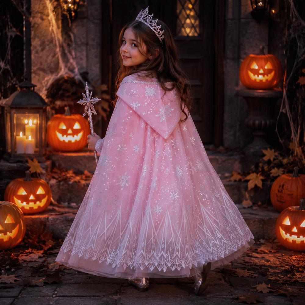 Sequined Children Cloak Shiny Shawl Girls Hooded Cloak Fairy Cosplay Costume Cape Halloween Party