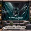 Wall Hanging Tapestry Custom NamePhiladelphia Eagles Pattern Personalized Printed Fabric Wall Decor