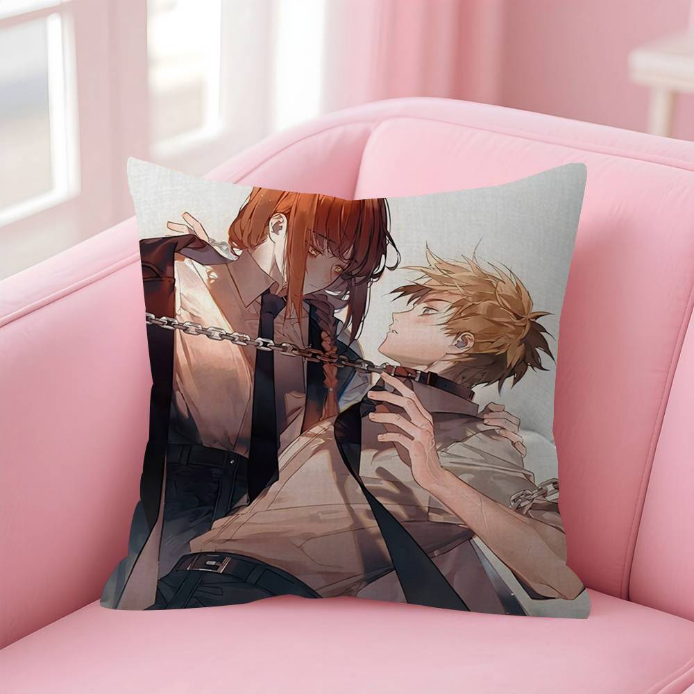 Anime CChainsaw Man The Movie Reze Arc Cushion Cover Inches Farmhouse Decor Home Throw Pillow Covers For Couch Decorations