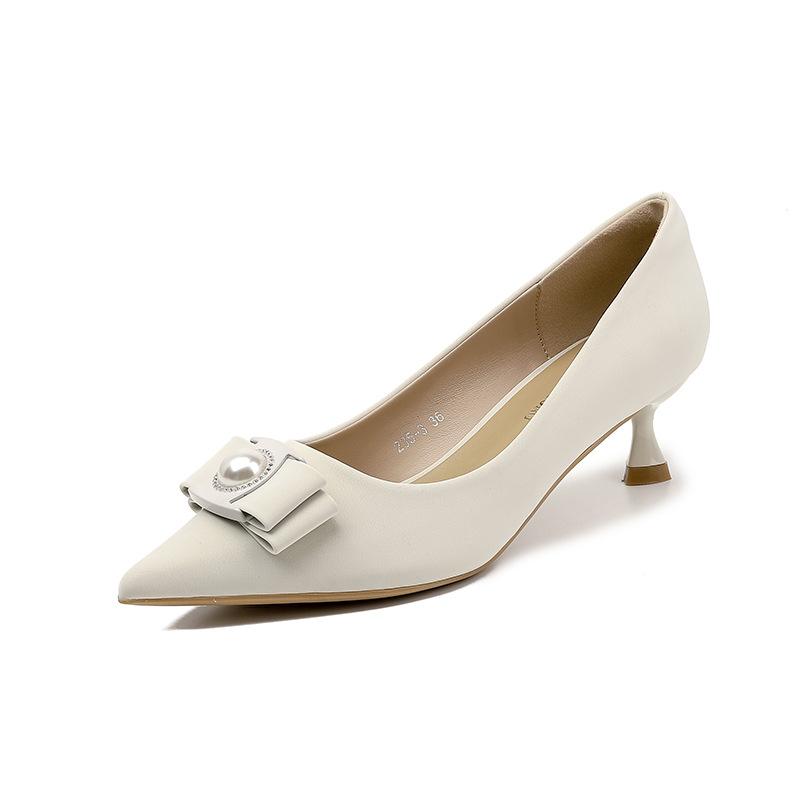 Yuanlitong 2025 autumn new high heels women's high-end sense fine heel temperament single shoes women's wear pointed women's shoes