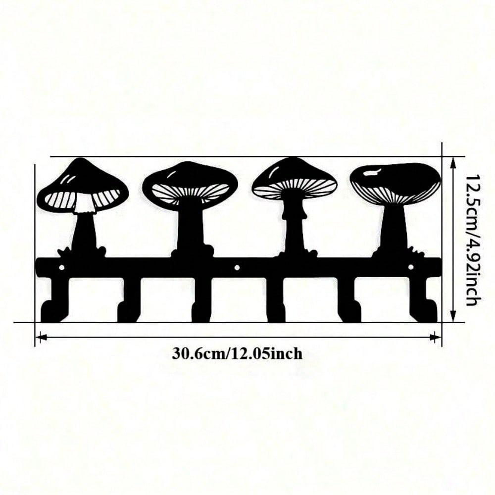Mushroom Shaped Wall Hook for Bags and Keys Modern Home Decor Metal Artwork Rustic Room Decor