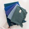 Solid Color Faux Cashmere Feel Tassel Scarf (68x200cm)