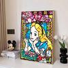Disney Diamond Painting Alice in Wonderland Stained Glass Artwork Cute DIY Rhinestone Mosaic Cross Stitch Kit Embroidery Gift Home Decor