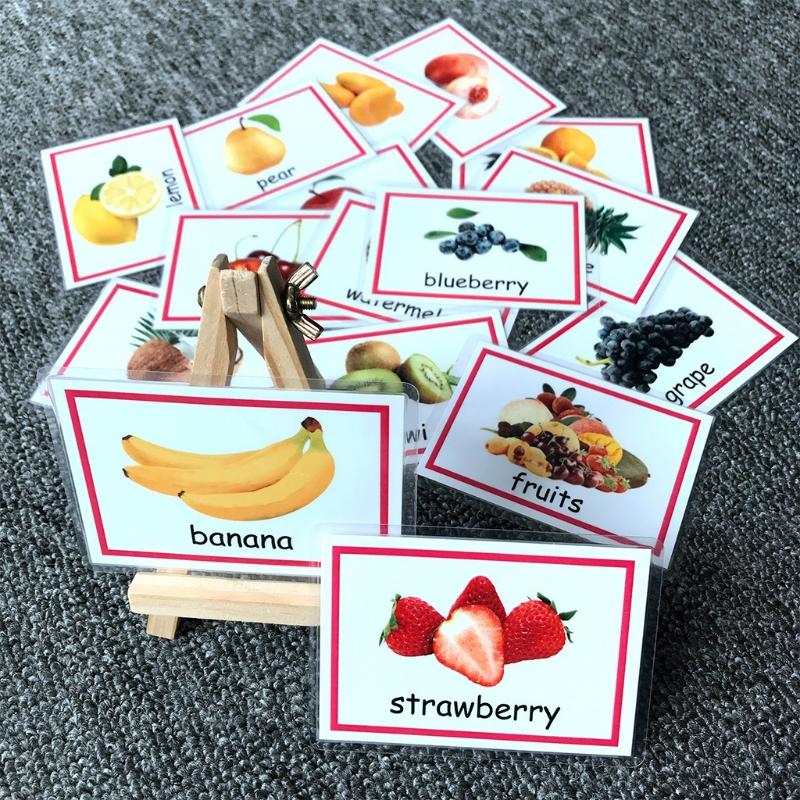 12 ks Dětské kartičky s anglickými slovy Barevné flash karty Vzdělávací hračky pro děti Rozpoznávání barev Paměť Vzdělávání Montessori