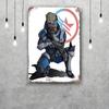 Garrus Close Up Mass Effect Vintage Metal Tin Signs Posters Decor Retro Metal Plaque Wall Art Decor for Garage Bar