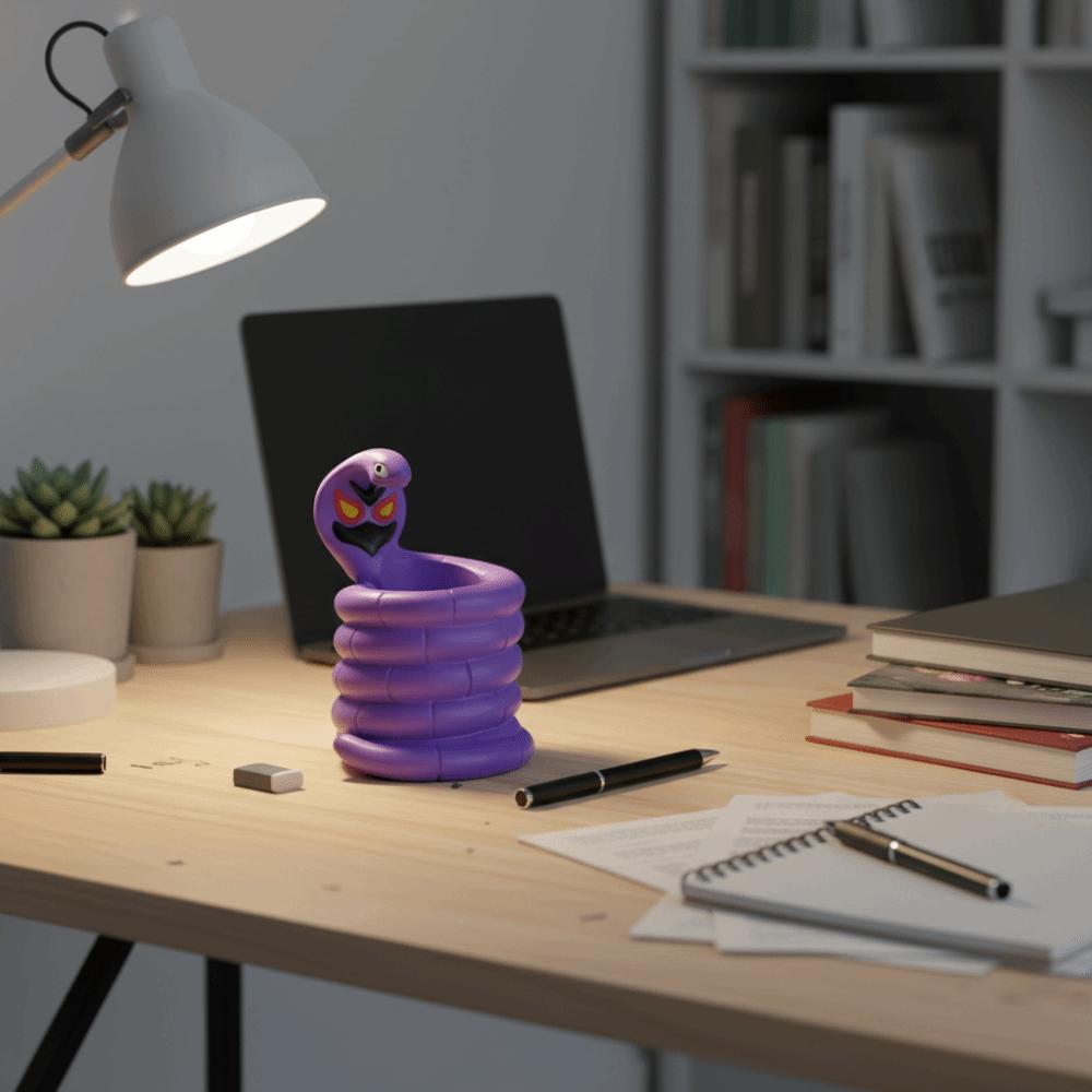 3D Cartoon Cobra Pencil Holder Animal Shaped Makeup Brush Holder Pencil Cup Flower Pot Office Desk