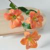 Artificial Lily Flower with 3 Heads Full Blooms Real Touch Fake Lily Flower