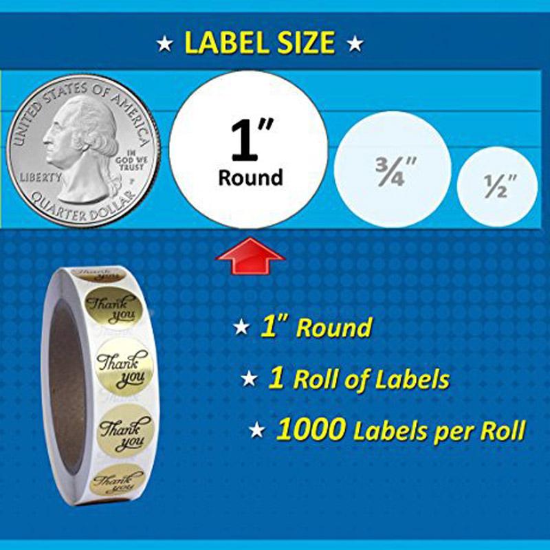 "Thank You " Stickers Round Gold Seal Labels 50-500Pcs Labels Stickers Scrapbooking For Package Stationery Sticker