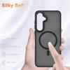 for Samsung Galaxy S24 FE Case, Matte Magnetic Phone Case with 1 Screen Protector, Support for Magsafe, Translucent Frosted Slim Shockproof