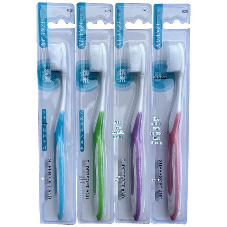 High-End Adult Nano Toothbrush: Ultra-Soft Bristles, Antibacterial, Silk Cleaning, Silicone, Individually Packaged