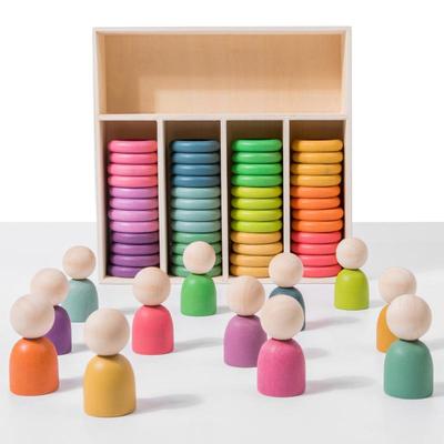 Montessori Bebek Topu ve Boncuk Renk Eşleştirme Oyuncağı - Çocukların Erken Eğitim Biliş ve Sınıflandırma Seti