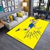 Soccer Kick Illustration Carpet Suitable As a Non-slip Mat for the Living Room or Bedroom Sofa