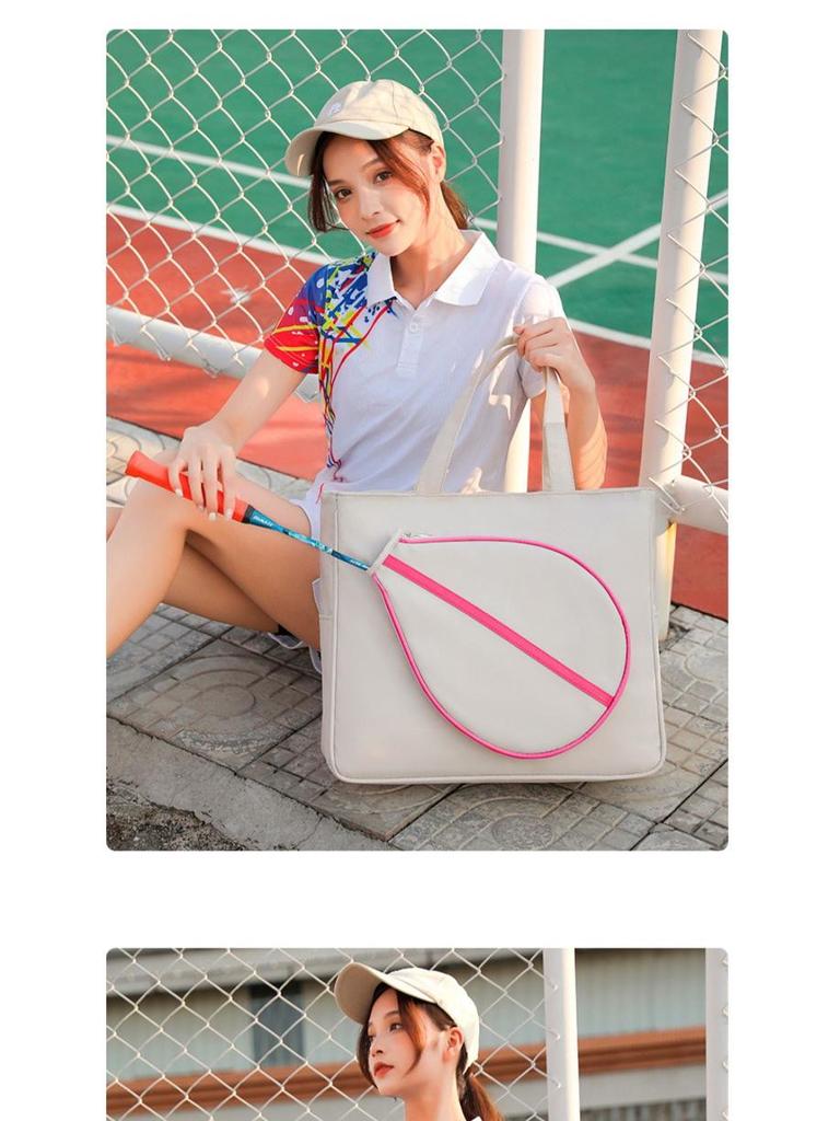 Korean Style Lightweight Single Shoulder Badminton Bag, 2-Racket Capacity, 2024 Model, Large Capacity for Tennis or Squash Gear