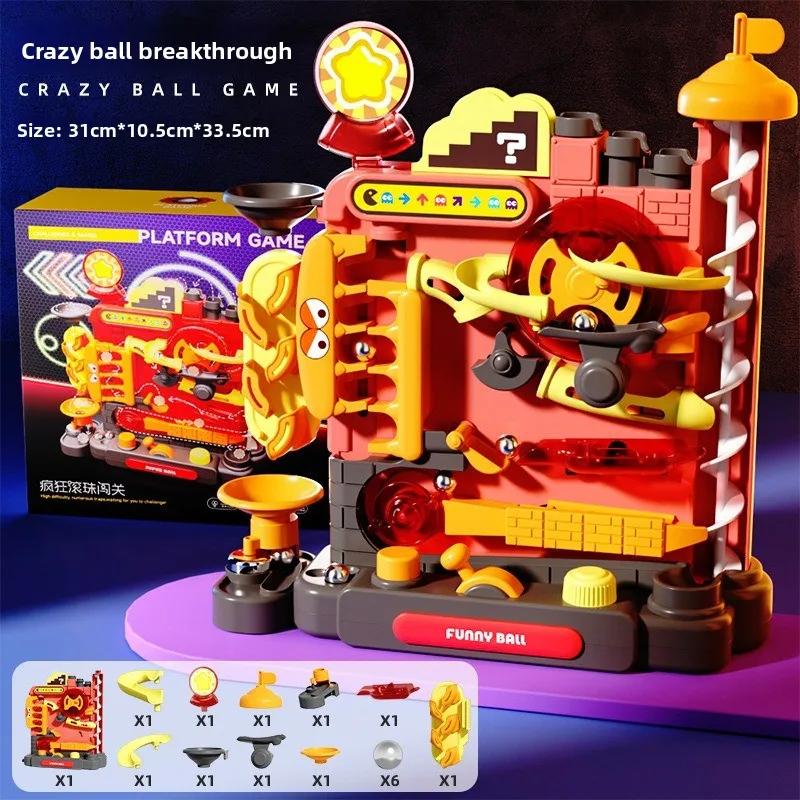 

Montessori Educational Toys Multilayer Track Rolling Ball Game Interactive Brain Training Kids Christmas Gift красный