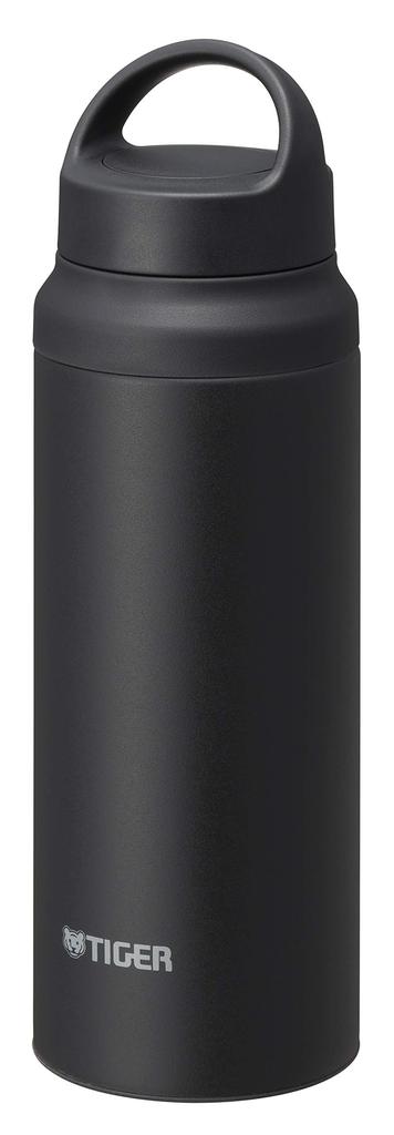 Tiger Thermos (TIGER) 600ml Water Bottle with Handle, Lightweight Stainless Steel Bottle, Stargaze (Black), MCZ-S060KC