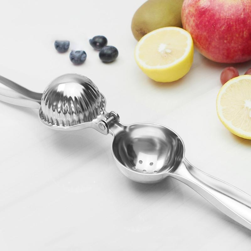 Stainless Steel Manual Juicer Citrus Heavy Duty Lemon Squeezer Handheld Metal Fruit Juicer Lime Press for Lemon, Lime, and Citru