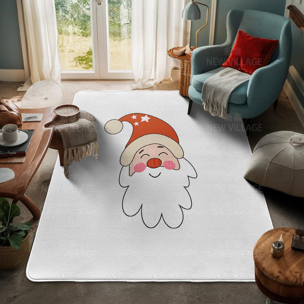 House Entrance Carpet Home Door Mat Living Room Bath Foot Bathroom Non-slip Water Absorption Rugs Bath Merry Christmas Winter