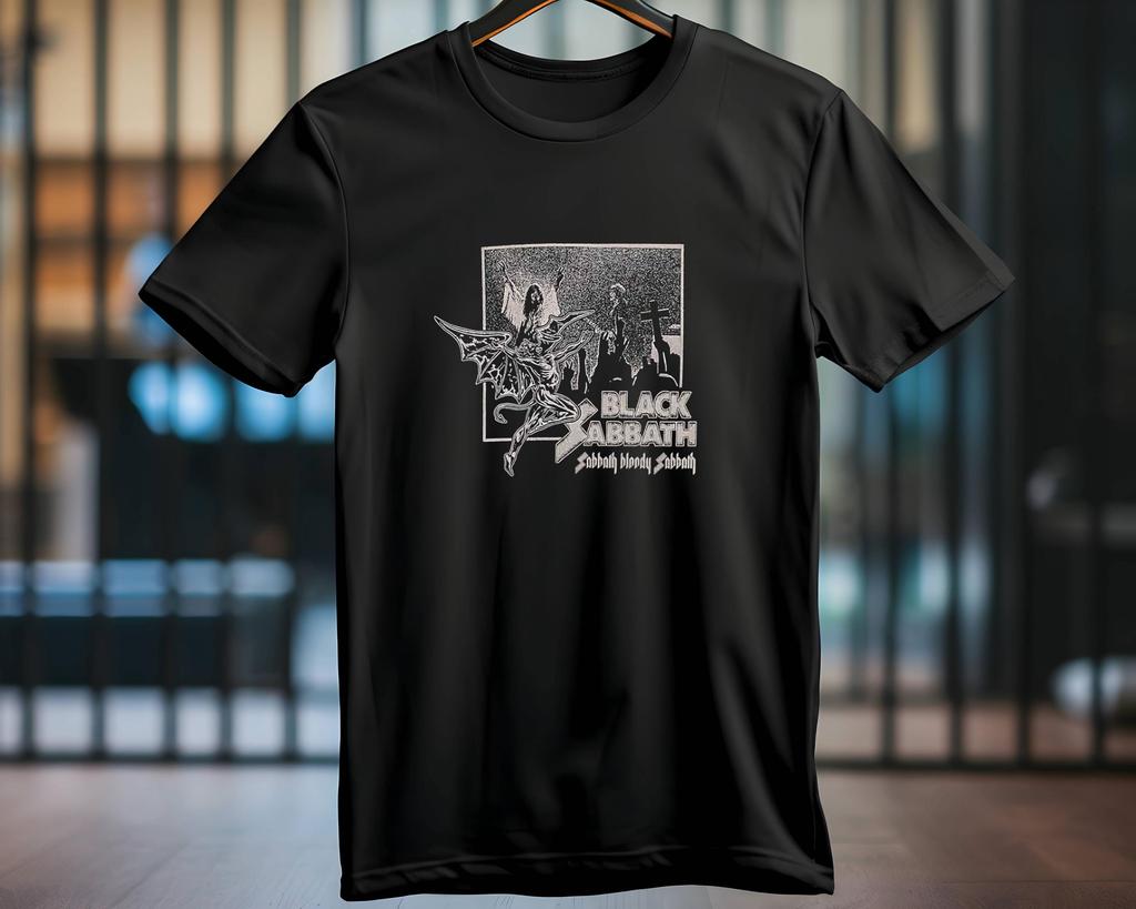 2025 Black Sabbath Aston Villa Back The Final Show Printed Short Sleeve Summer Cotton Round Neck T-shirt Tee Top Loose Men Print