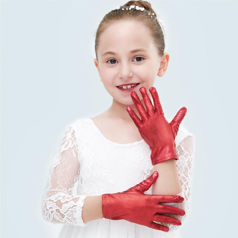 

Детские блестящие перчатки с полным пальцем для выступлений