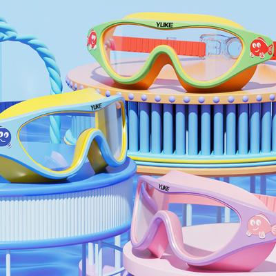 Children Swimming Goggles Anti-Fog Swim Goggles Clear Vision Lenses Swimming Glasses Underwater Eyewear for Pool Beach Diving