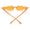 Streetwear Party Cosplay Eyewear Sunglasses for Women Flame Shaped Sun Glasses Flame Sunglasses