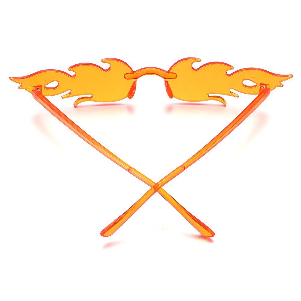 Streetwear Party Cosplay Eyewear Sunglasses for Women Flame Shaped Sun Glasses Flame Sunglasses