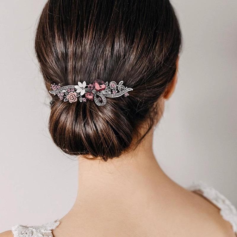 Retro Hair Clips, High-end Women's Light Luxury and High-end Feel, Elegant Spring Clip Hair Accessory for Mothers At The Back of The Head