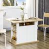 Kuchyňský ostrůvek se velkou pracovní deskou pro 4 osoby - rozměry. 110L x 70Š x 75,5V cm