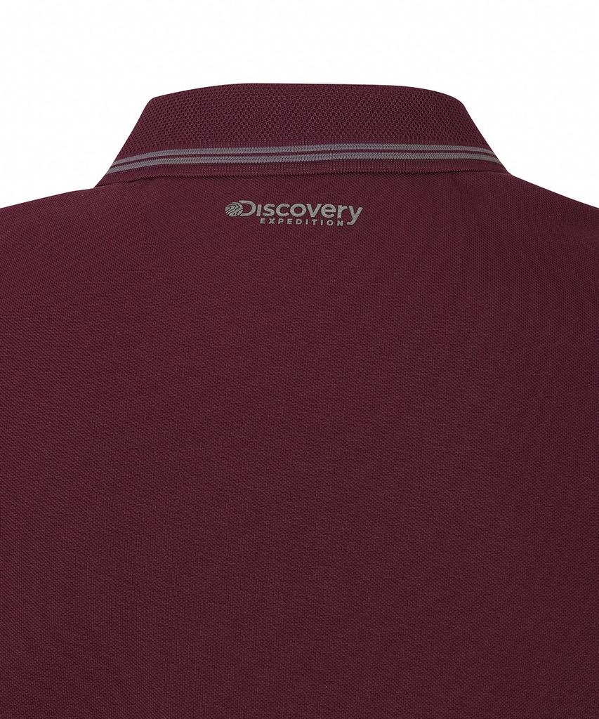 DISCOVERY EXPEDITION Men'S Color Tipping Polo Shirt (D/Wine)