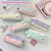 Portable Dopamine Pencil Bag Candy Color Cute Makeup Bag Casual Pencil Case  School