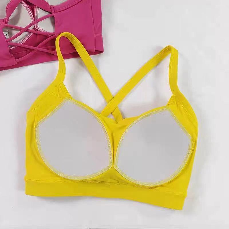 

Сексуальный купальник с перекрещенной спинкой, формирующий фигуру, с цельными чашками, для упражнений, интимные, для пилатеса, ударопрочный, пуш-ап, жилет для йоги, тренировок, фитнеса Golden S